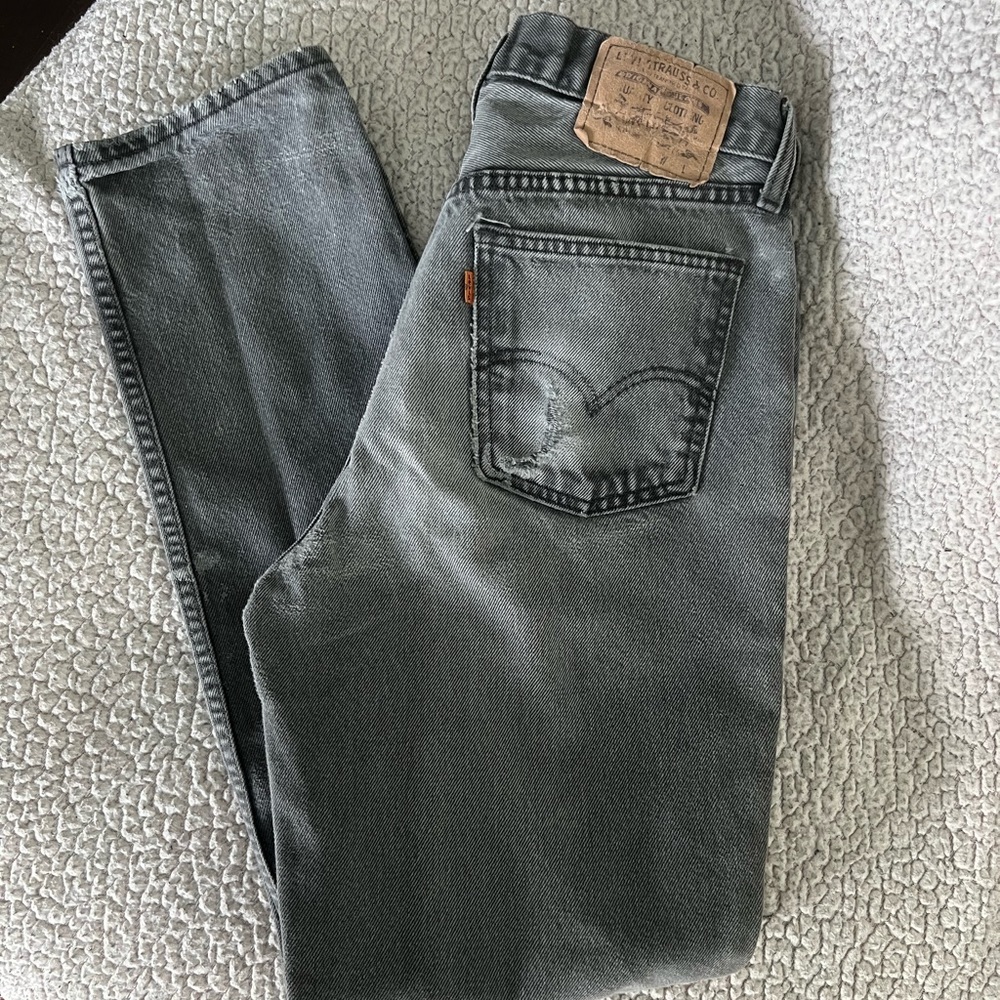 vintage black / grey washed out levi’s jeans